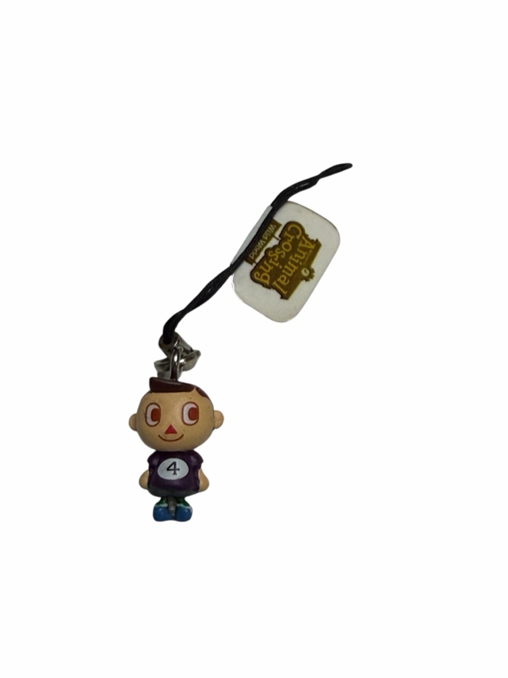 Vintage 2001 Animal Crossing "Villager Boy" mini figure keychain